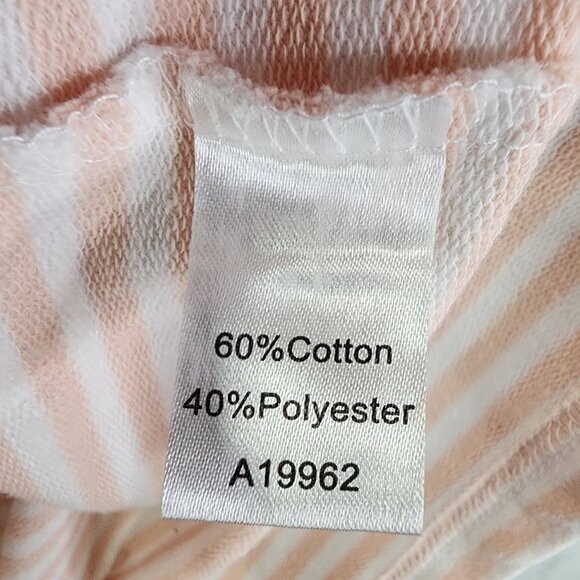 Womens The Tog Shop Jacket Full Zip Light Pink White Striped 3/4 Sleeve Size XL - Picture 4 of 8